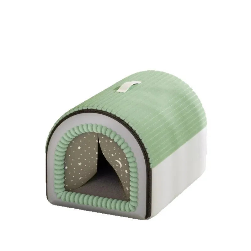 Winter Warm Enclosed Pet Tent for Cats Dogs, Soft Washable Indoor Pet Bed House All Seasons