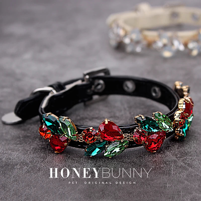 Pet Dog Luxury Leather Collar Leash with Rhinestone Bling Blink Butterfly Fashion Pet Leash Accessories Blind Drop Shipping
