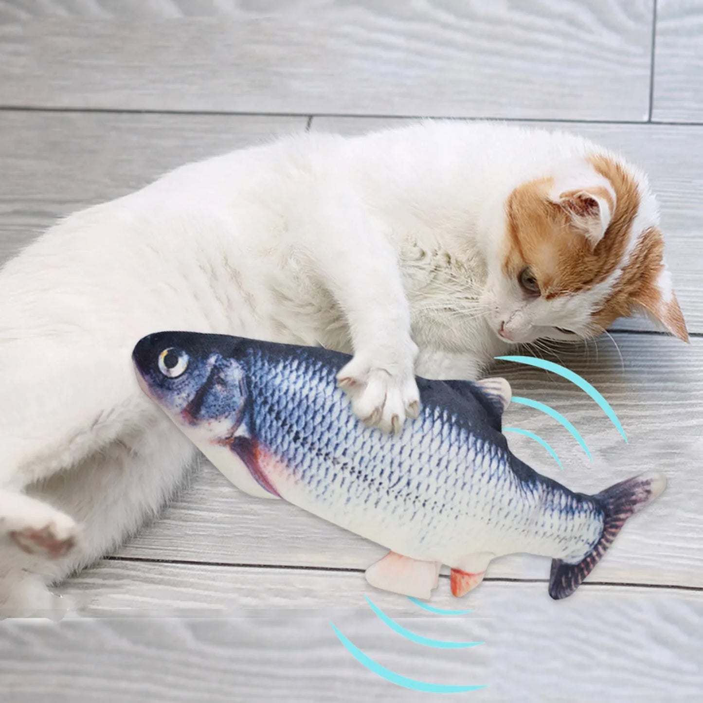 Cat Toys Fish USB Charger Fish Interactive Electric Floppy Fish Cat Toy Realistic Pet Cats Chew Bite Toys Pet Supplies Cats Dog